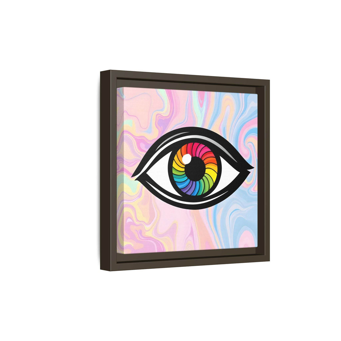 PsEyeFlow #10 - Hypnotic Spectrum. ( Colorful Framed Matte Canvas Decor ) - Highdellic