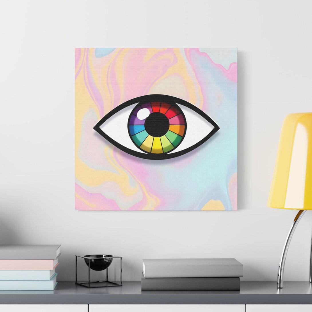 PsEyeFlow 5 - Prism Stare. (Satin Canvas, Stretched) - Highdellic