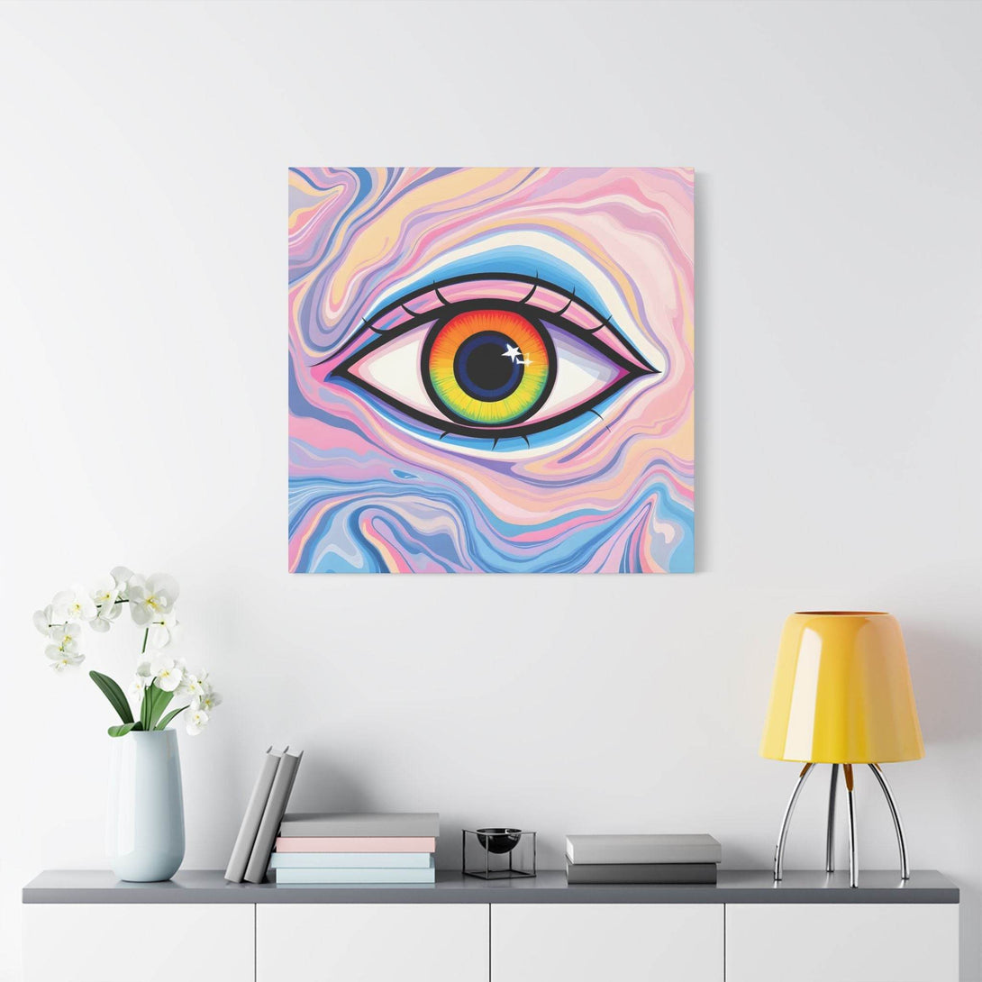 PsEyeFlow #9 - Celestial Stare. (Satin Canvas, Stretched) - Highdellic