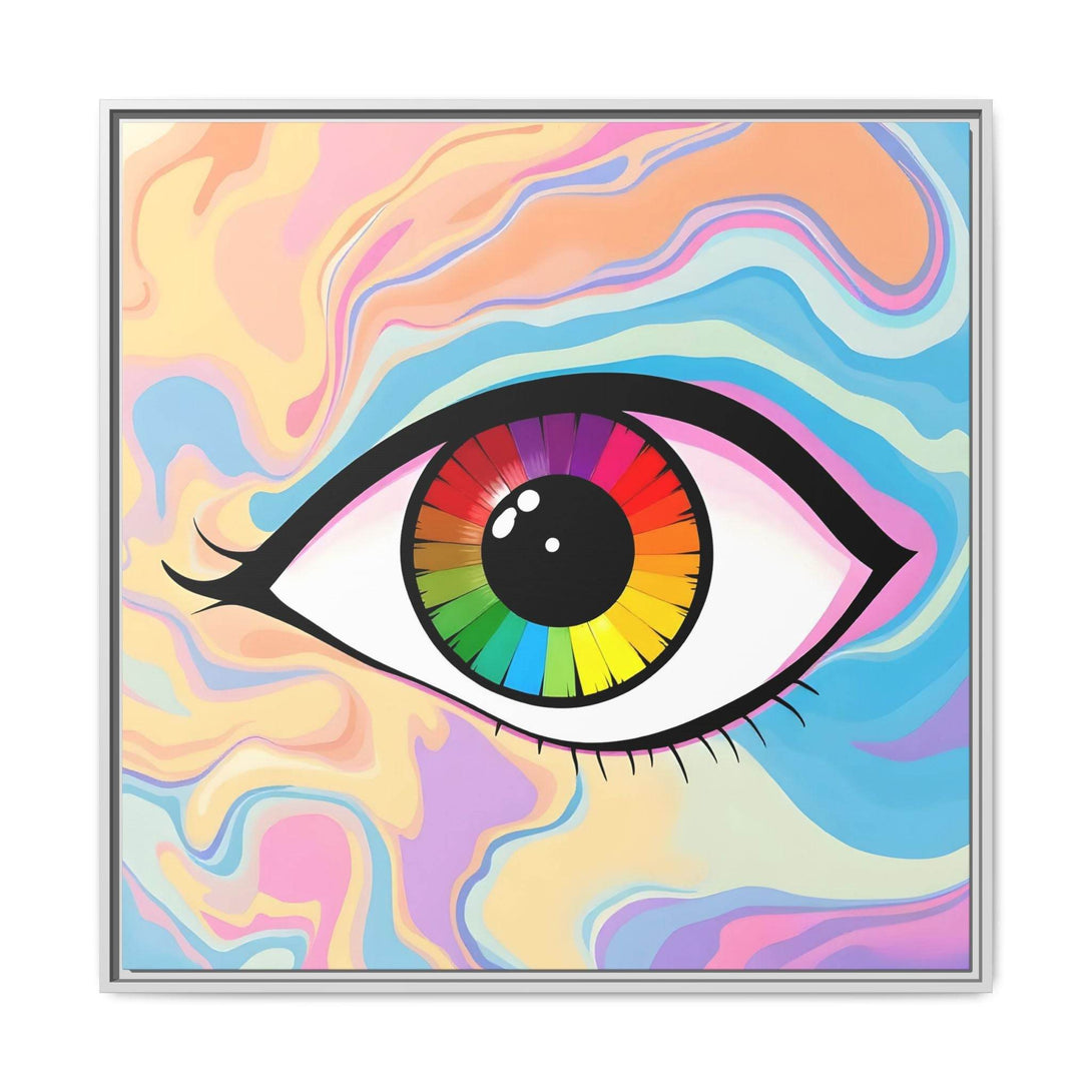 PsEyeFlow #1 – Prism Vision. (Matte Canvas, Framed, Multi-color) - Highdellic
