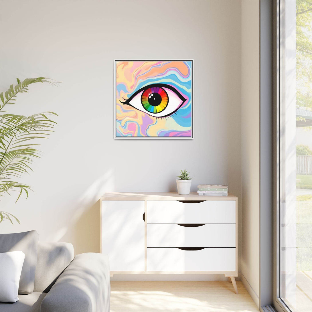 PsEyeFlow #1 – Prism Vision. (Matte Canvas, Framed, Multi-color) - Highdellic