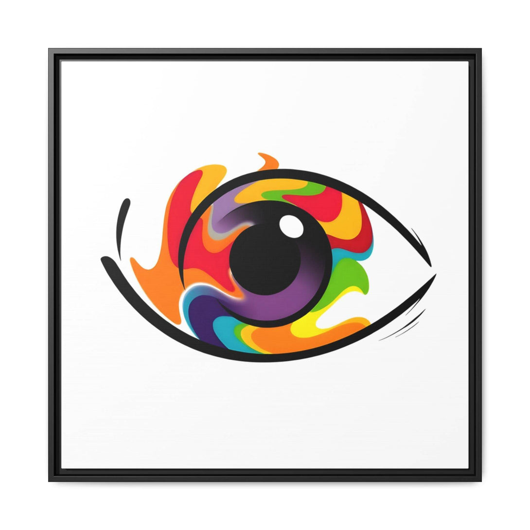 PsEyeGo 3 – Chromatic Flame on Framed Matte Canvas (Multi-color) - Highdellic