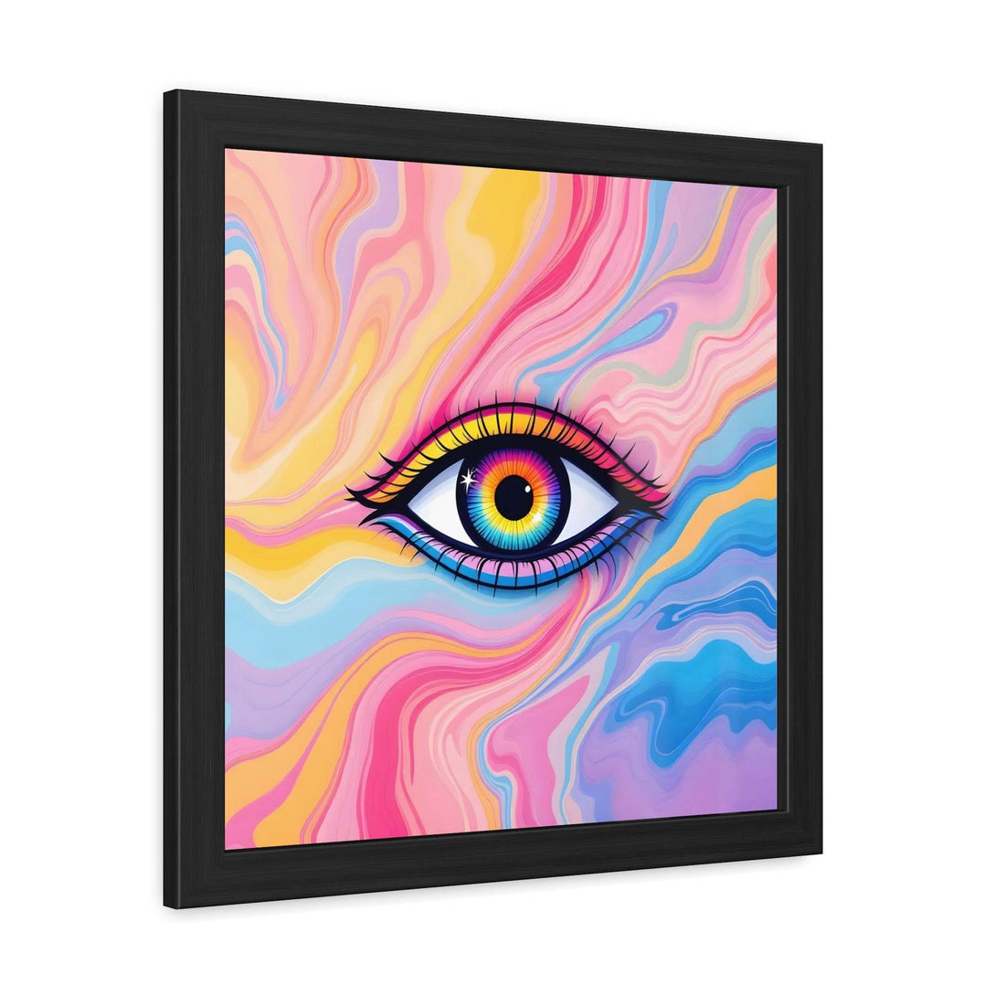PsEyeFlow #17 - Visionary Glow. ( wood Framed semi-gloss coated paper ) - Highdellic