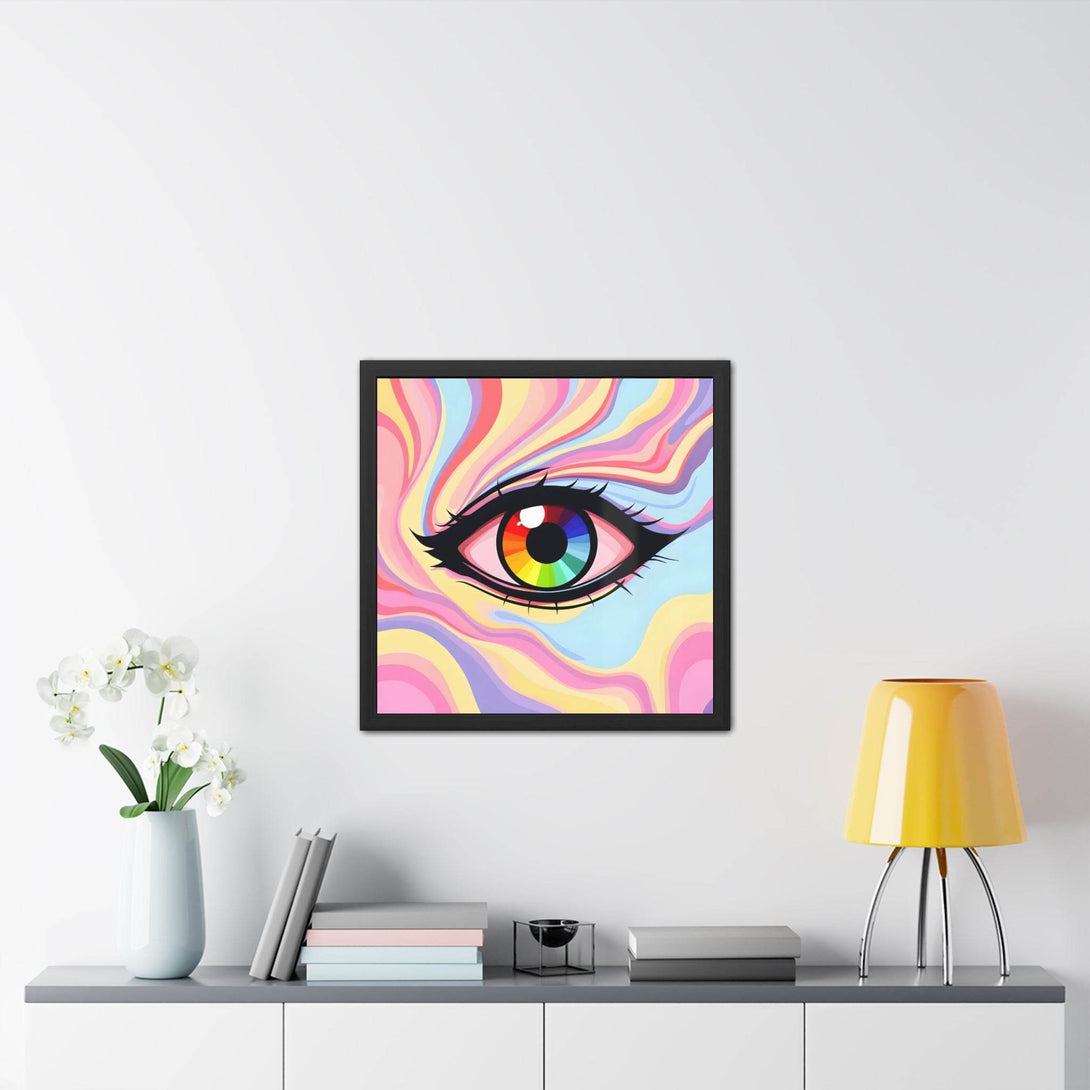 PsEyeFlow #15 - Chromatic Dream. ( wood Framed semi-gloss coated paper ) - Highdellic