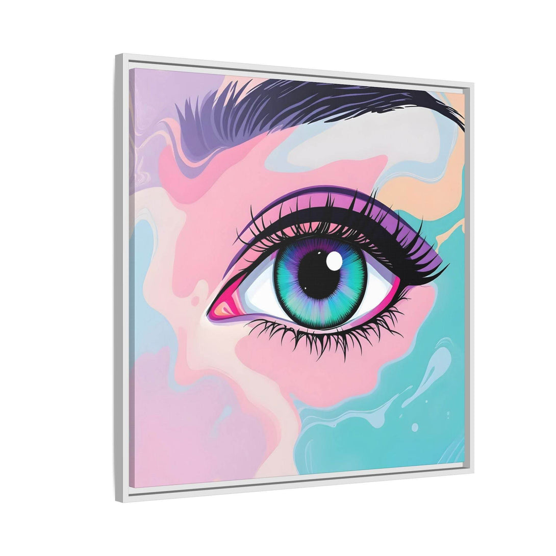 PsEyeFlow #2 – Lucid Gaze. ( Colorful Framed Matte Canvas Decor ) - Highdellic