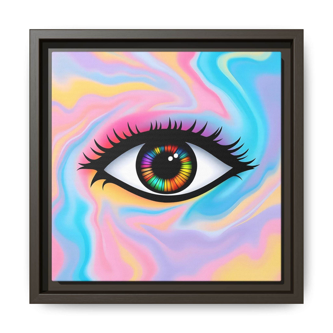 PsEyeFlow #32 - Prism Mirage on Framed Matte Canvas (multi colour) - Highdellic