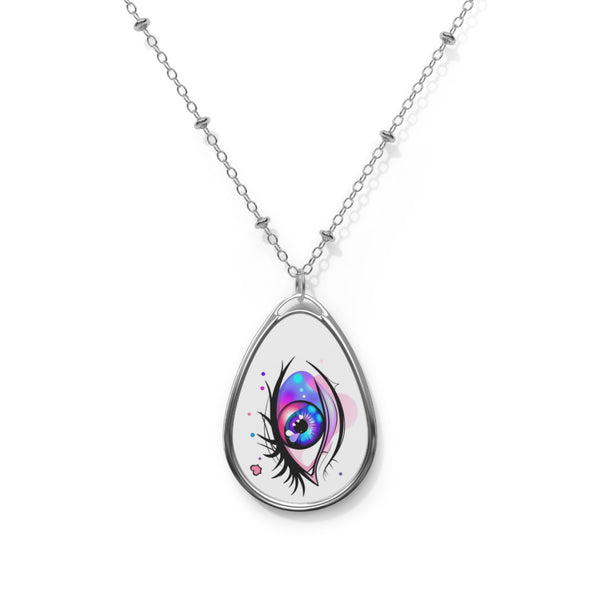 Dream #32 – Neon Heart Mirage (Oval Necklace)