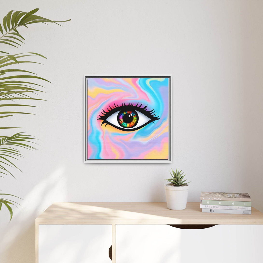PsEyeFlow #32 - Prism Mirage on Framed Matte Canvas (multi colour) - Highdellic