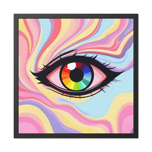 PsEyeFlow #15 - Chromatic Dream. ( wood Framed semi-gloss coated paper ) - Highdellic