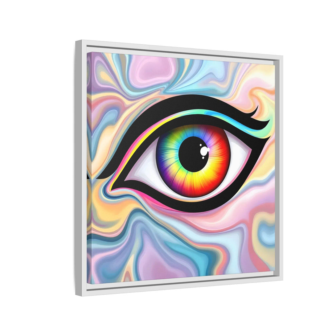 PsEyeFlow #24 - Prism Reflection (Square Matte Canvas, Framed (Multi-color)) - Highdellic