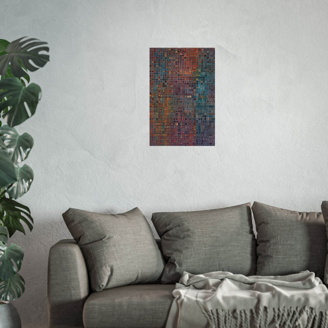 PsEyeCode #2a - Encrypted Echo on Vertical (2:3) Fine Art Poster - Highdellic
