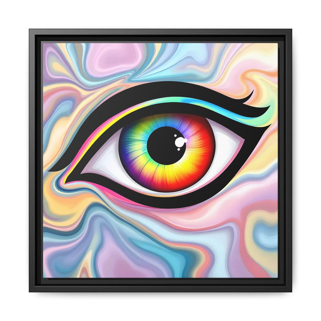 PsEyeFlow #24 - Prism Reflection (Square Matte Canvas, Framed (Multi-color)) - Highdellic