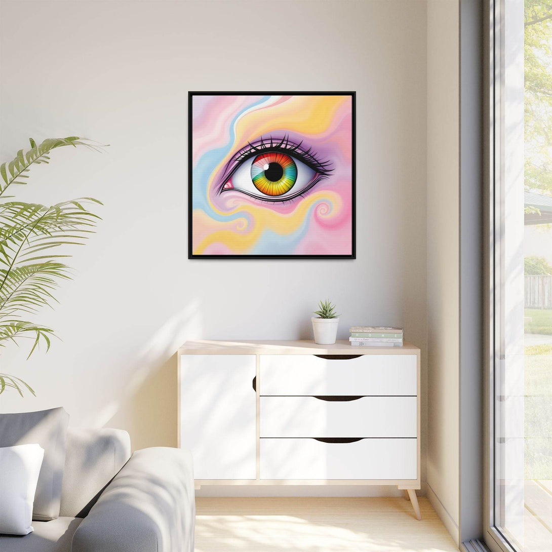 PsEyeFlow #36 – The Whispering Spiral on Framed Matte Canvas - Highdellic