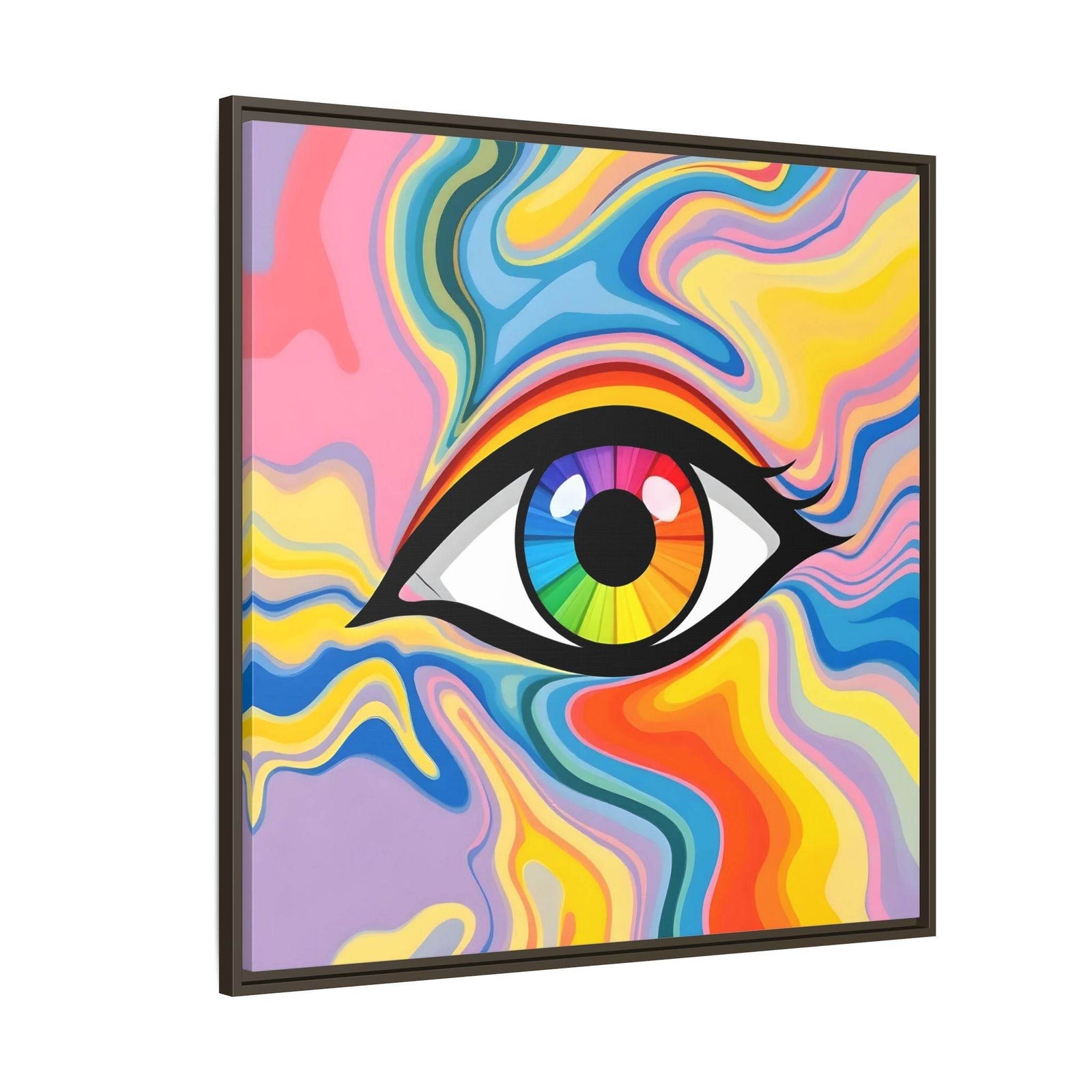 PsEyeFlow #27 - Spectrum Drift. (Matte Canvas, Framed (Multi-color)) - Highdellic
