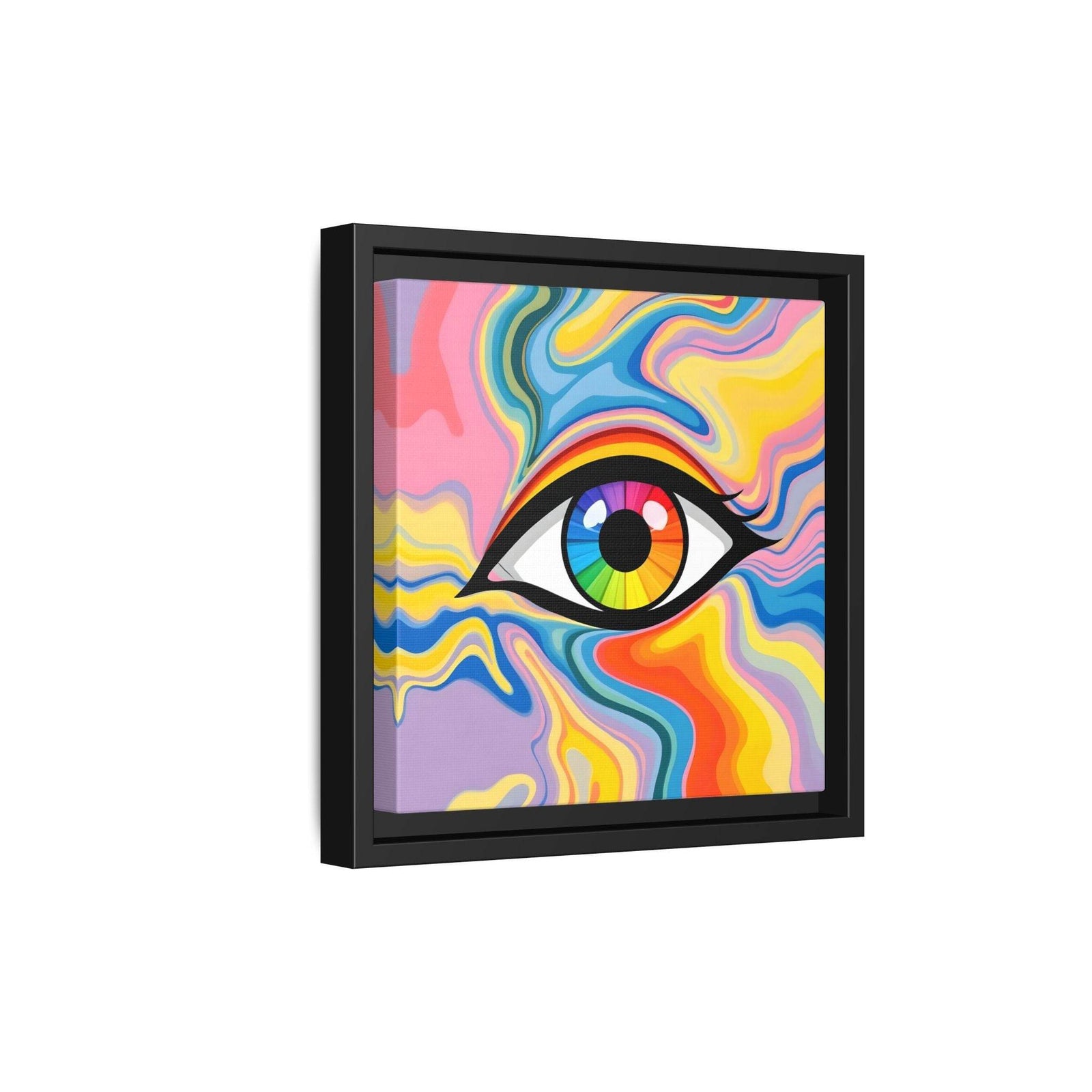 PsEyeFlow #27 - Spectrum Drift. (Matte Canvas, Framed (Multi-color)) - Highdellic