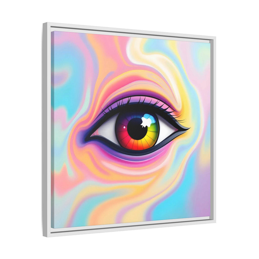 PsEyeFlow #34 – Veil of Visions on Framed Matte Canvas (multi colour) - Highdellic