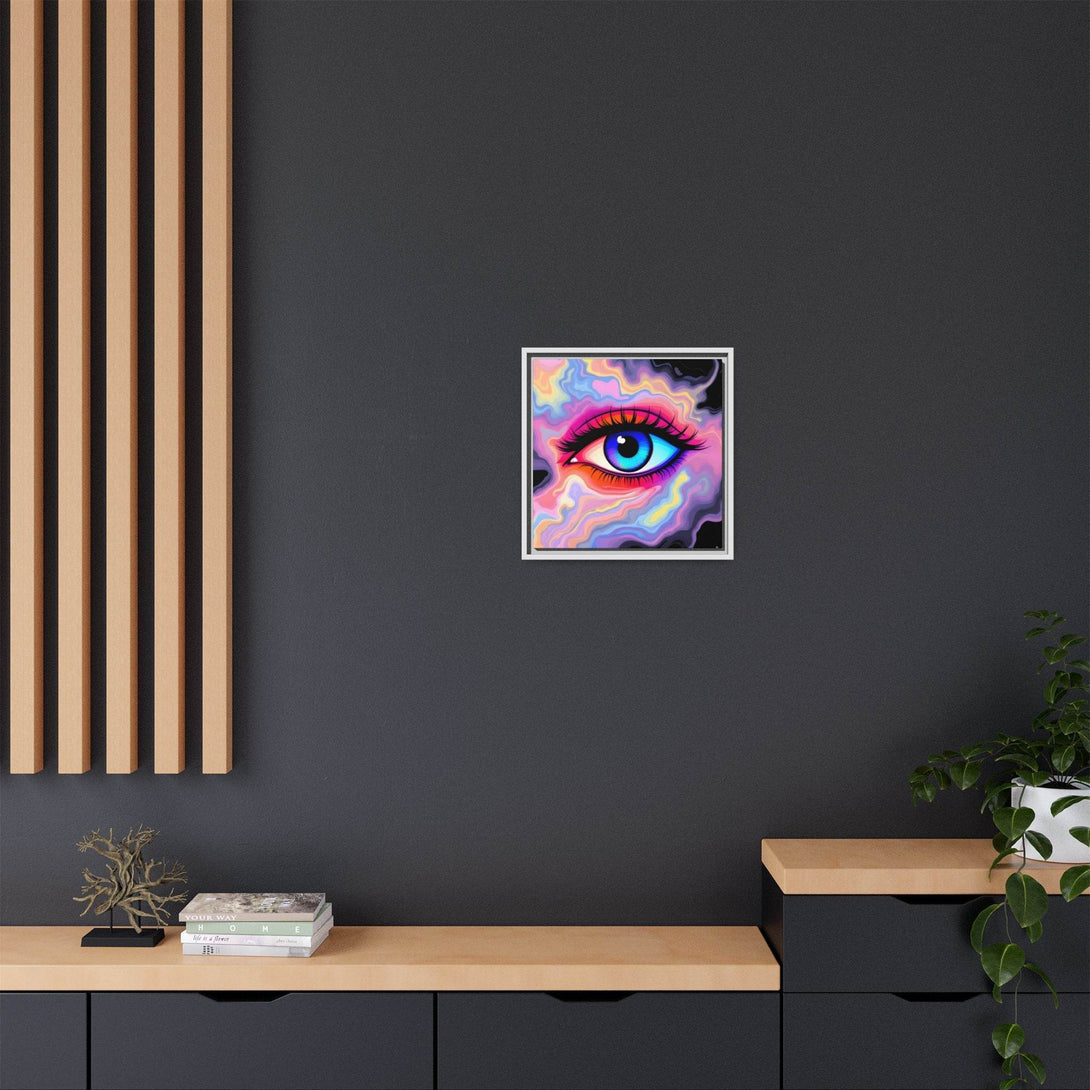 PsEyeFlow #23 - Nebula Gaze ( Colorful Framed Matte Canvas Decor ) - Highdellic