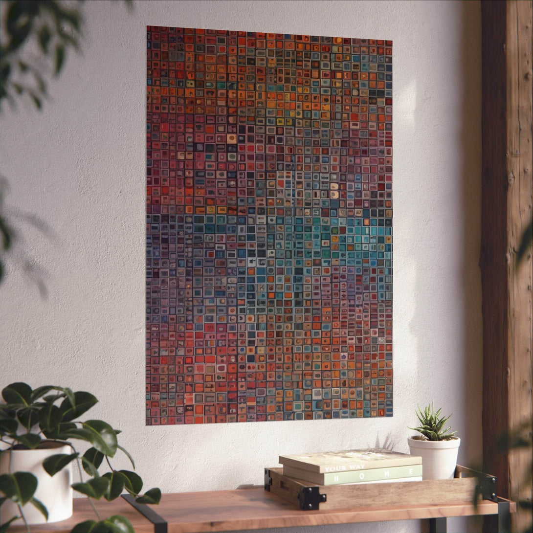 PsEyeCode #2d - Encrypted Echo on Vertical (2:3) Fine Art Poster - Highdellic