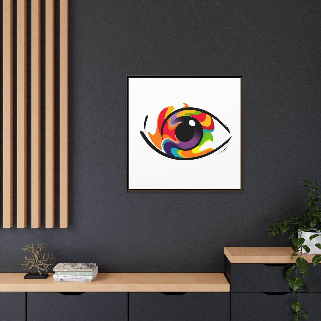 PsEyeGo 3 – Chromatic Flame on Framed Matte Canvas (Multi-color) - Highdellic