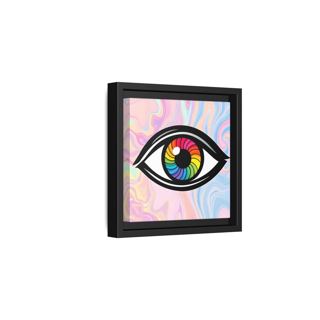 PsEyeFlow #10 - Hypnotic Spectrum. ( Colorful Framed Matte Canvas Decor ) - Highdellic