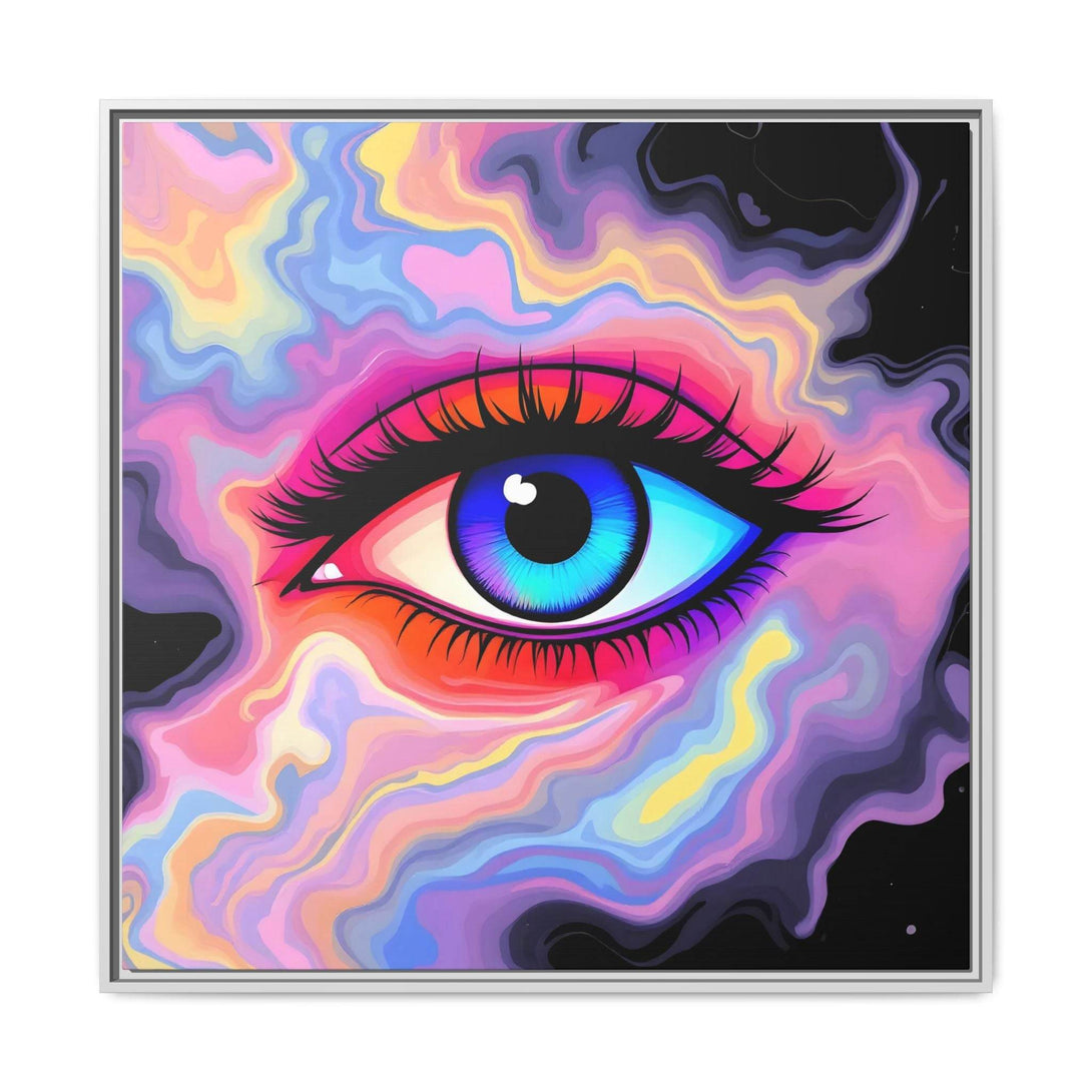 PsEyeFlow #23 - Nebula Gaze ( Colorful Framed Matte Canvas Decor ) - Highdellic