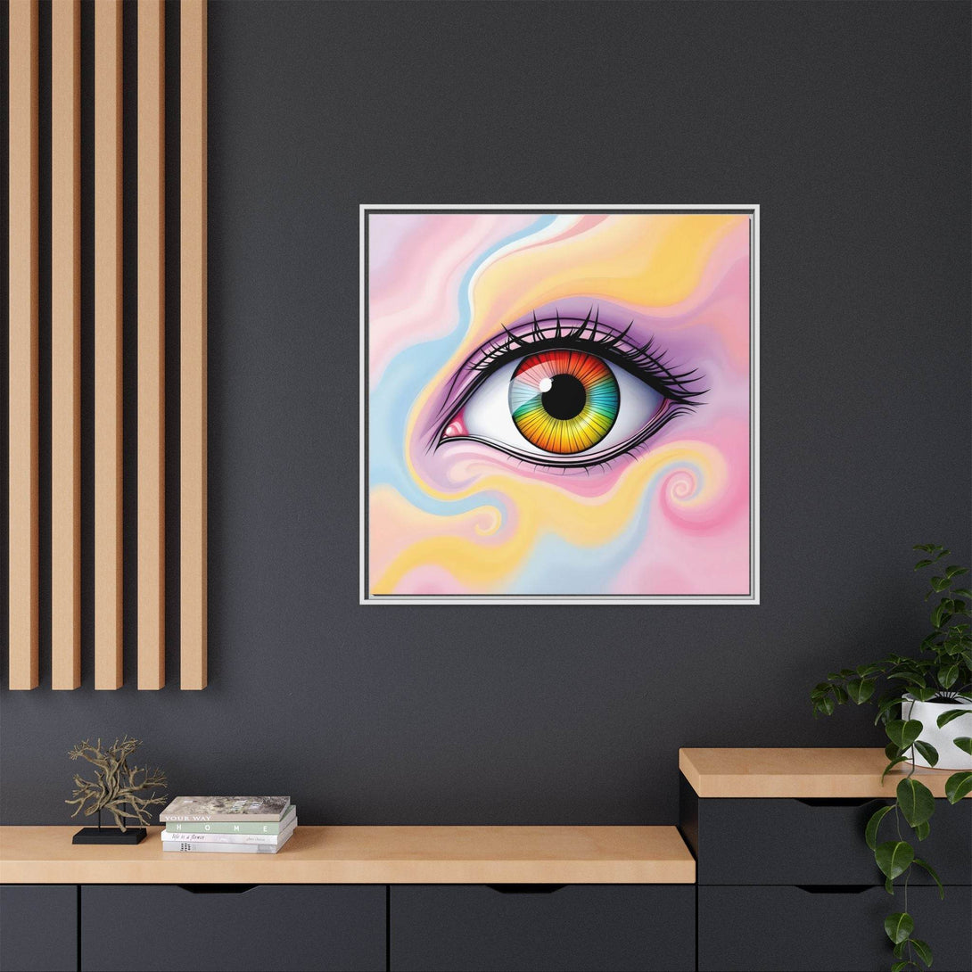 PsEyeFlow #36 – The Whispering Spiral on Framed Matte Canvas - Highdellic