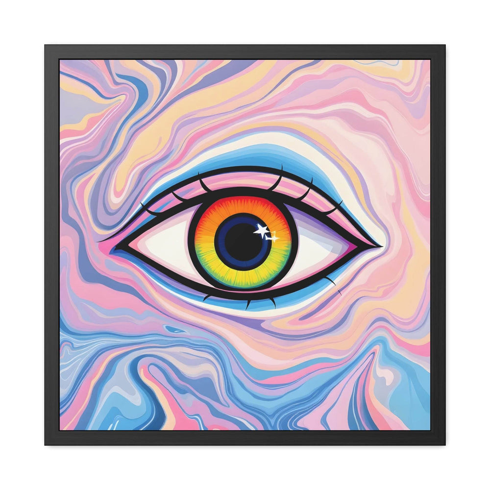 PsEyeFlow #9 - Celestial Stare. ( wood Framed semi-gloss coated paper )