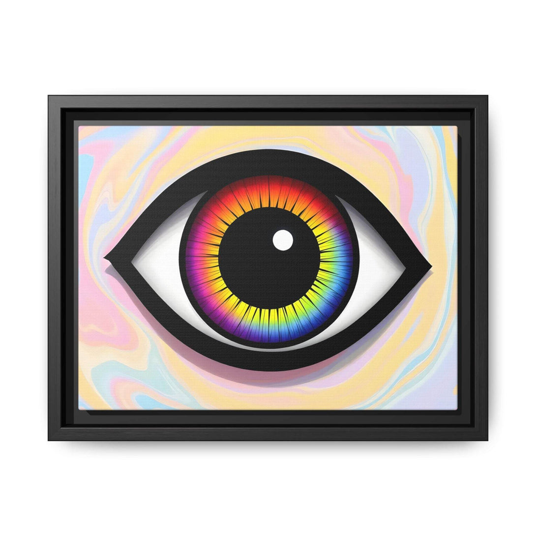 PsEyeFlow #25 - Chromatic Horizon. (Matte Canvas, Framed (Multi-color)) - Highdellic