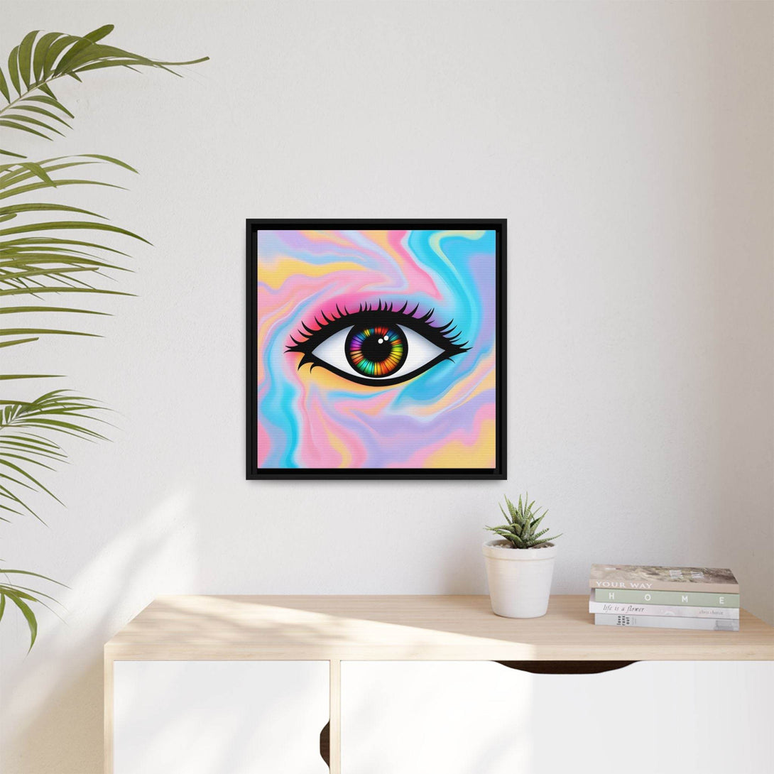 PsEyeFlow #32 - Prism Mirage on Framed Matte Canvas (multi colour) - Highdellic