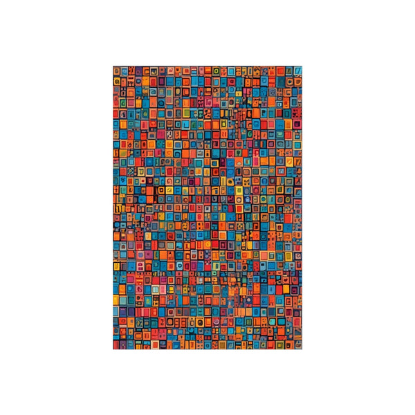 PsEyeCode #1b - Digital Mosaic on Vertical (2:3) Fine Art Poster - Highdellic