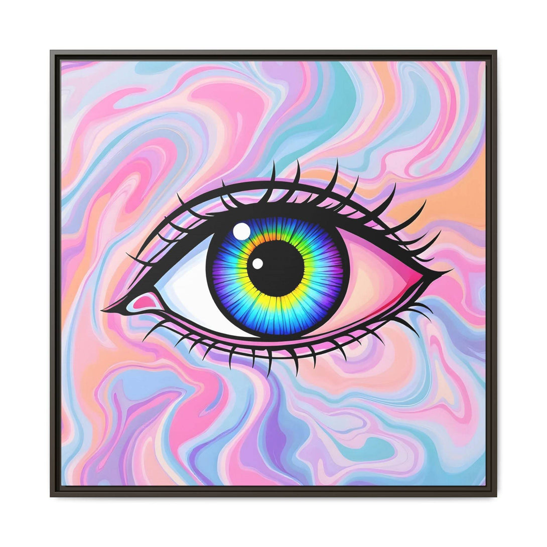 PsEyeFlow #3 – Vivid Mirage (Matte Canvas, Framed (Multi-color)) - Highdellic