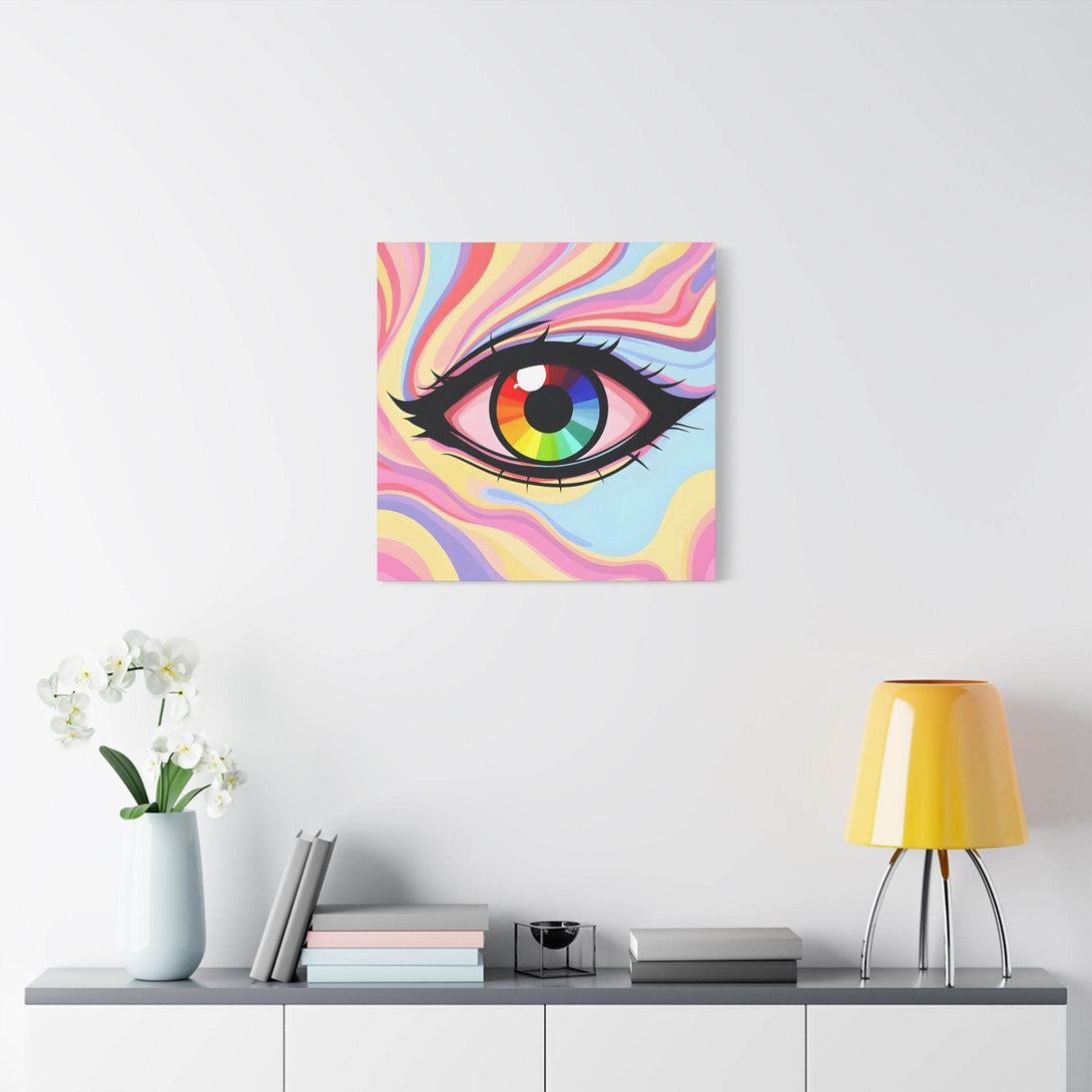 PsEyeFlow #15 - Chromatic Dream. (Satin Canvas, Stretched) - Highdellic