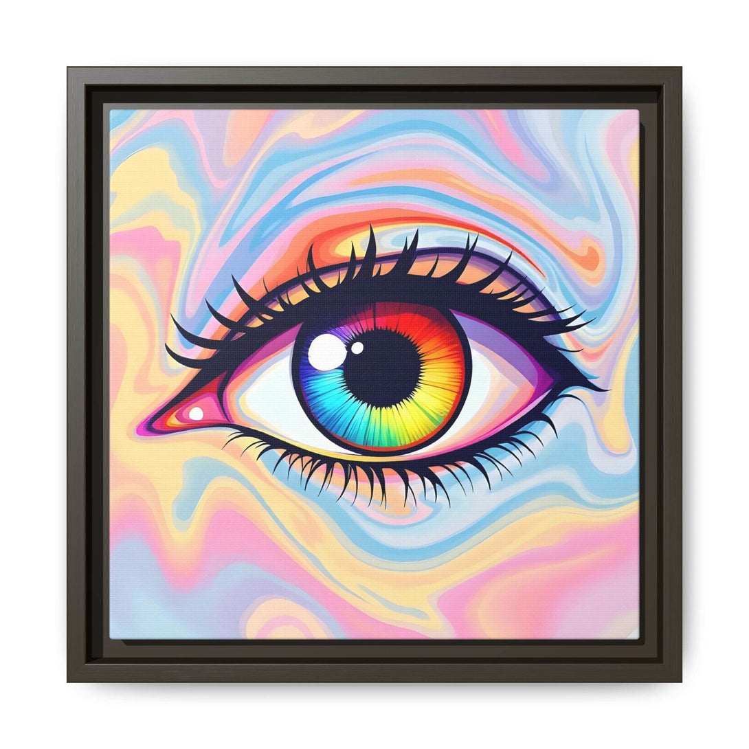 PsEyeFlow #20 - Dreamwave Vision. ( Colorful Framed Matte Canvas Decor ) - Highdellic