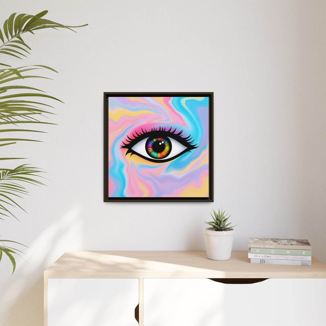 PsEyeFlow #32 - Prism Mirage on Framed Matte Canvas (multi colour) - Highdellic