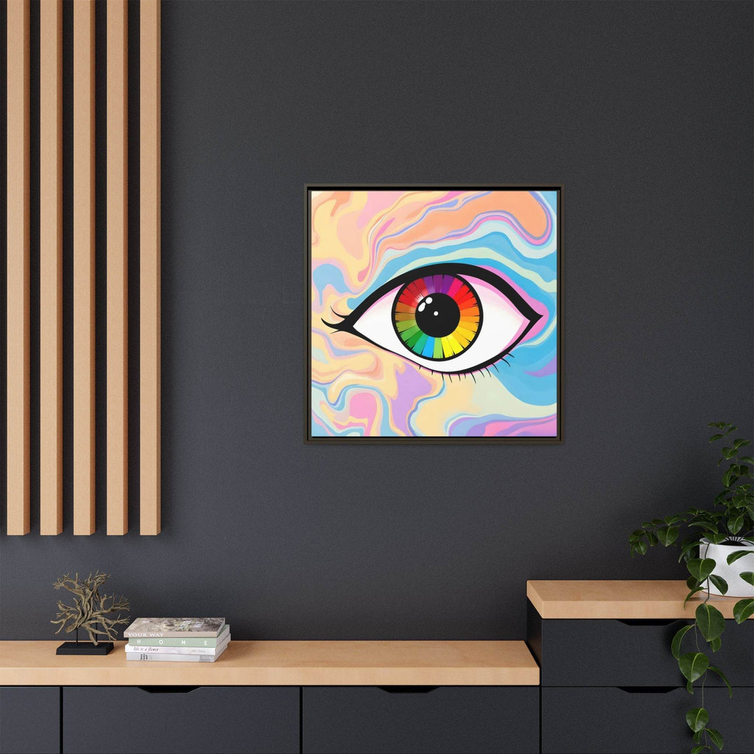 PsEyeFlow #1 – Prism Vision. (Matte Canvas, Framed, Multi-color) - Highdellic