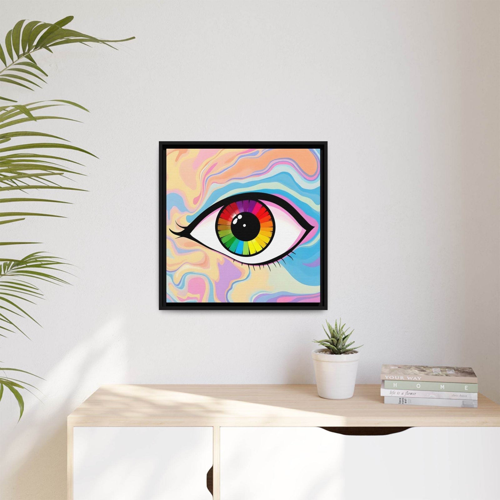 PsEyeFlow #1 – Prism Vision on Colour Framed Matte Canvas - Highdellic