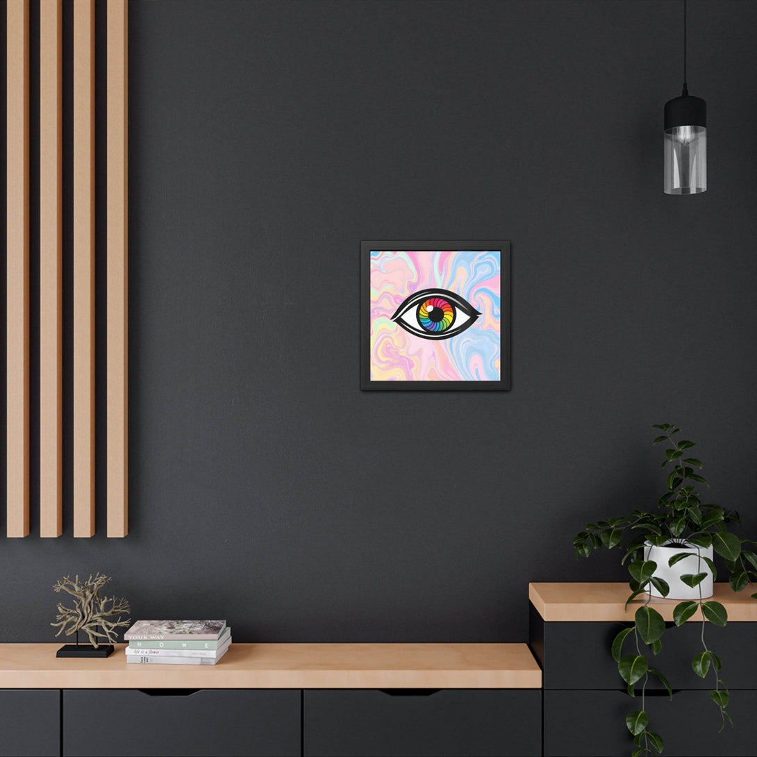 PsEyeFlow #10 - Hypnotic Spectrum. ( wood Framed semi-gloss coated paper ) - Highdellic