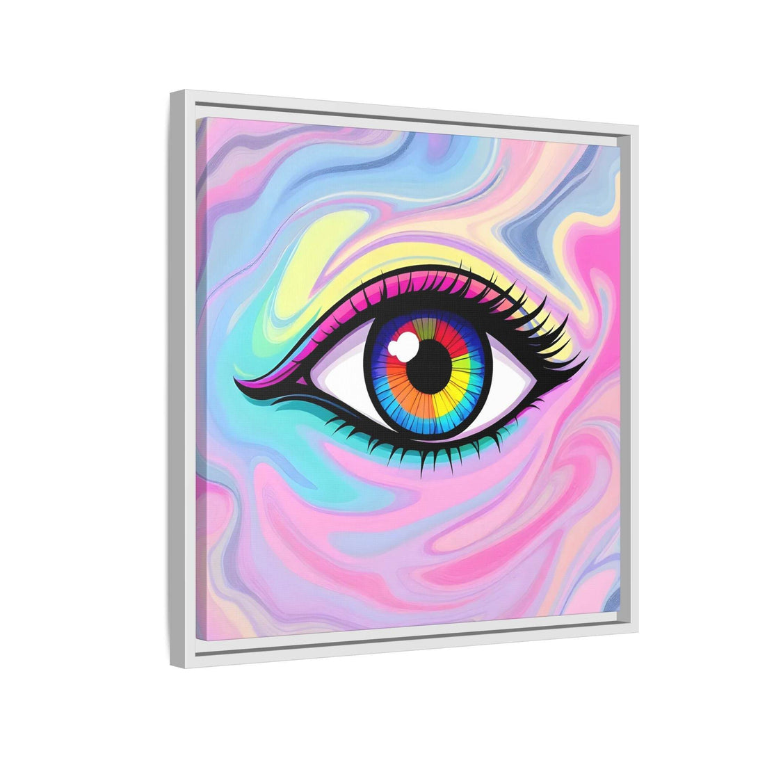 PsEyeFlow #8 - Radiant Vision. ( Colourful Framed Matte Canvas Decor ) - Highdellic