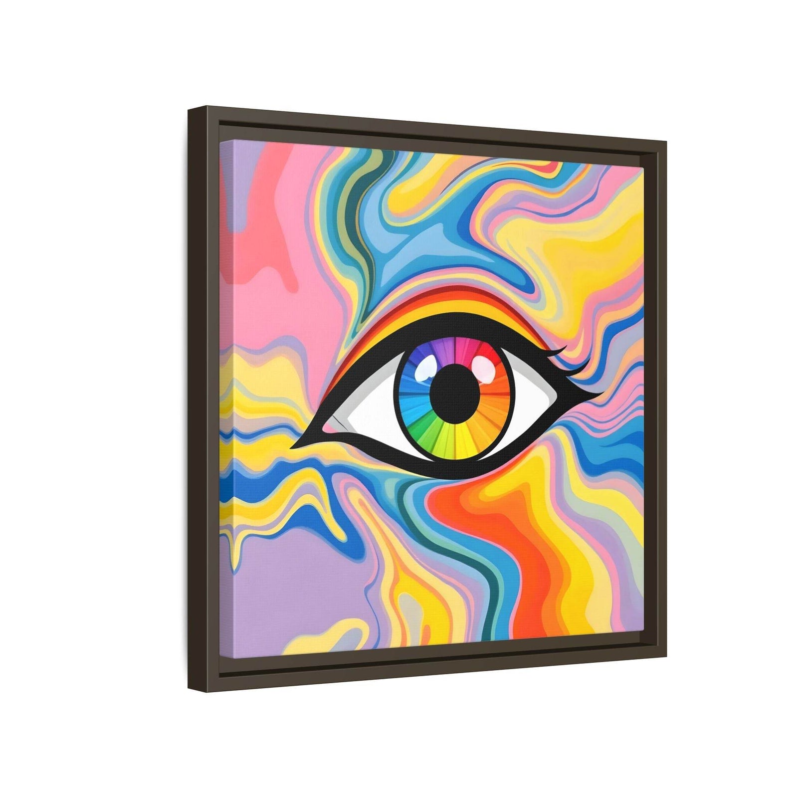 PsEyeFlow #27 - Spectrum Drift. (Matte Canvas, Framed (Multi-color)) - Highdellic