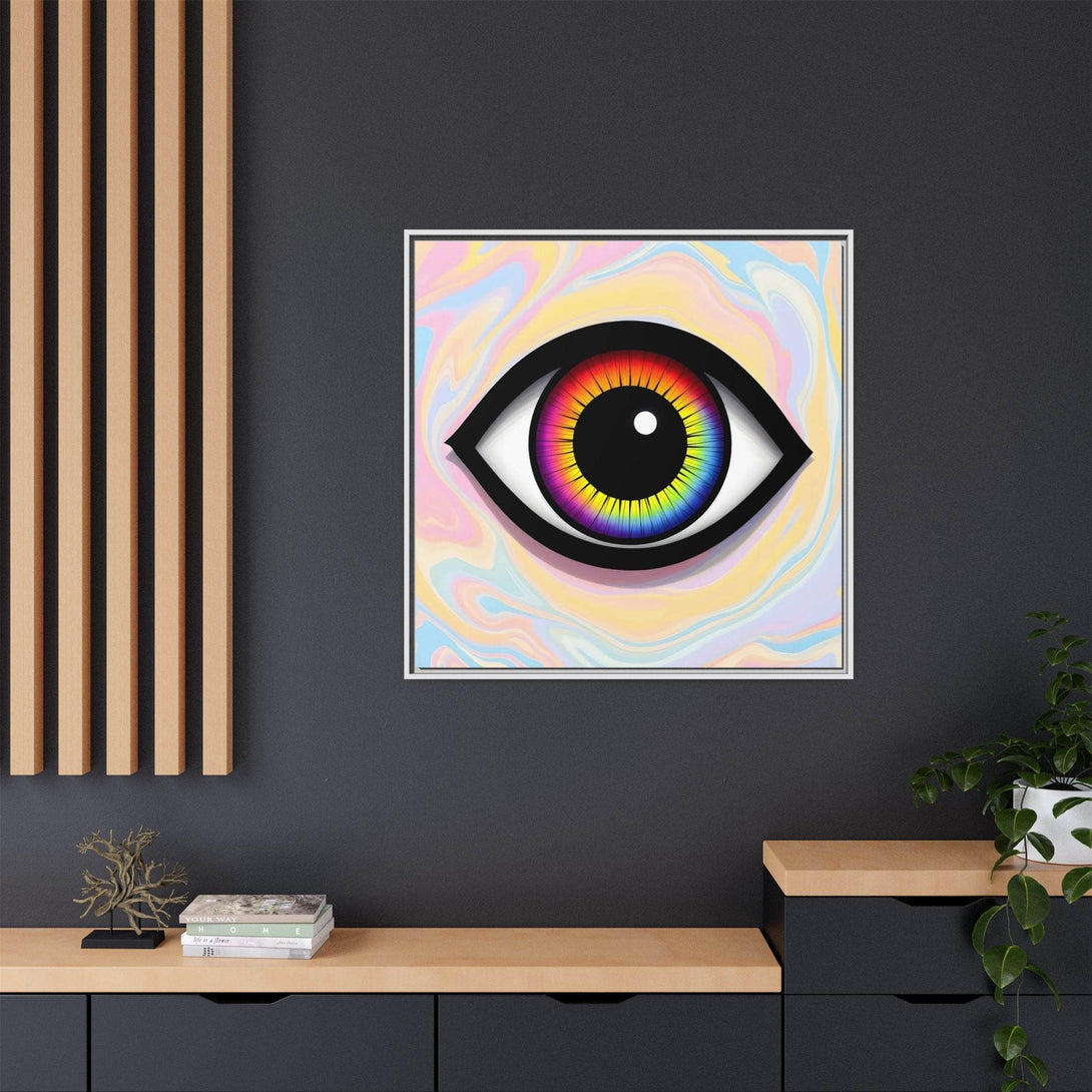 PsEyeFlow #25 - Chromatic Horizon. (Matte Canvas, Framed (Multi-color)) - Highdellic