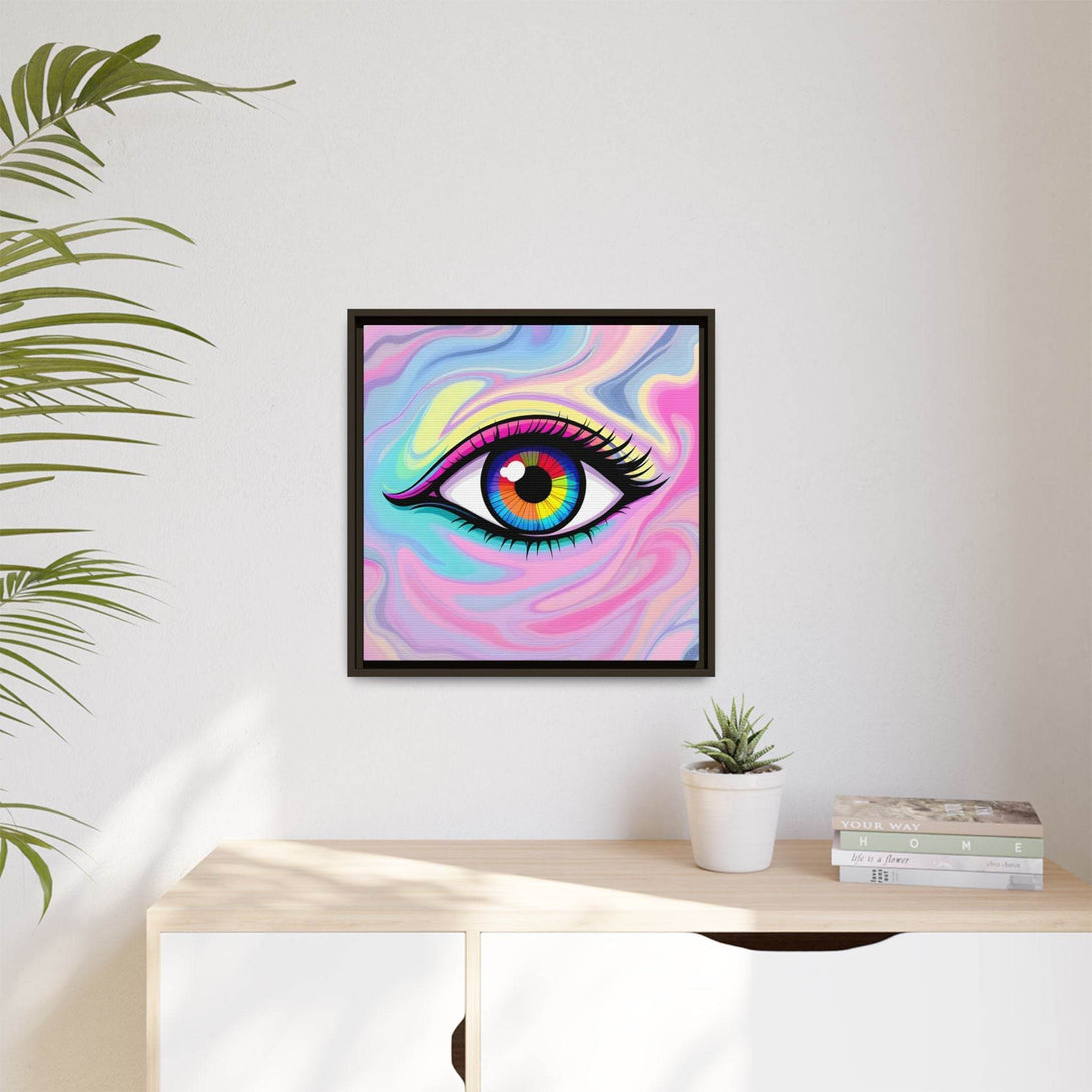PsEyeFlow #8 - Radiant Vision. ( Colourful Framed Matte Canvas Decor ) - Highdellic