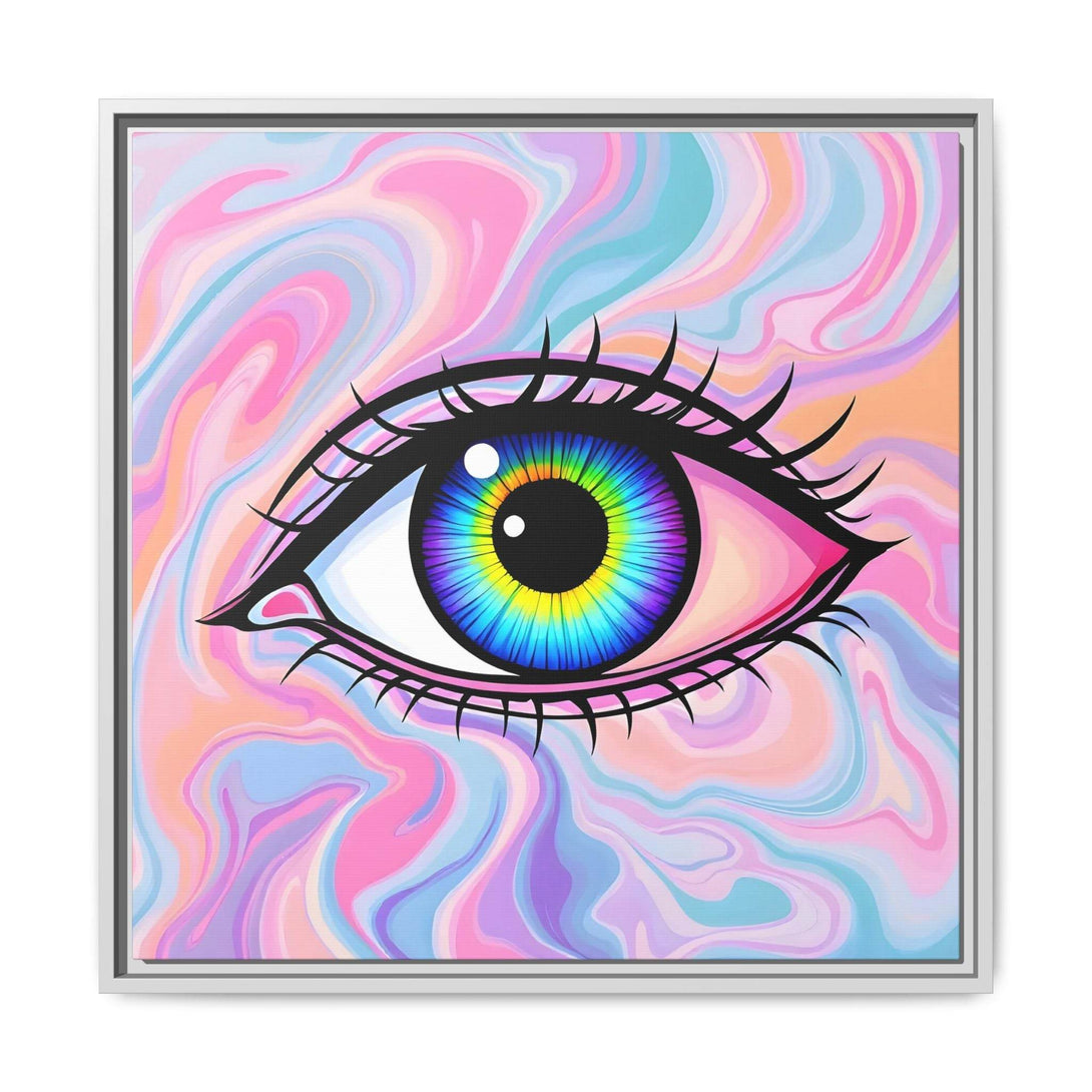 PsEyeFlow #3 – Vivid Mirage (Matte Canvas, Framed (Multi-color)) - Highdellic
