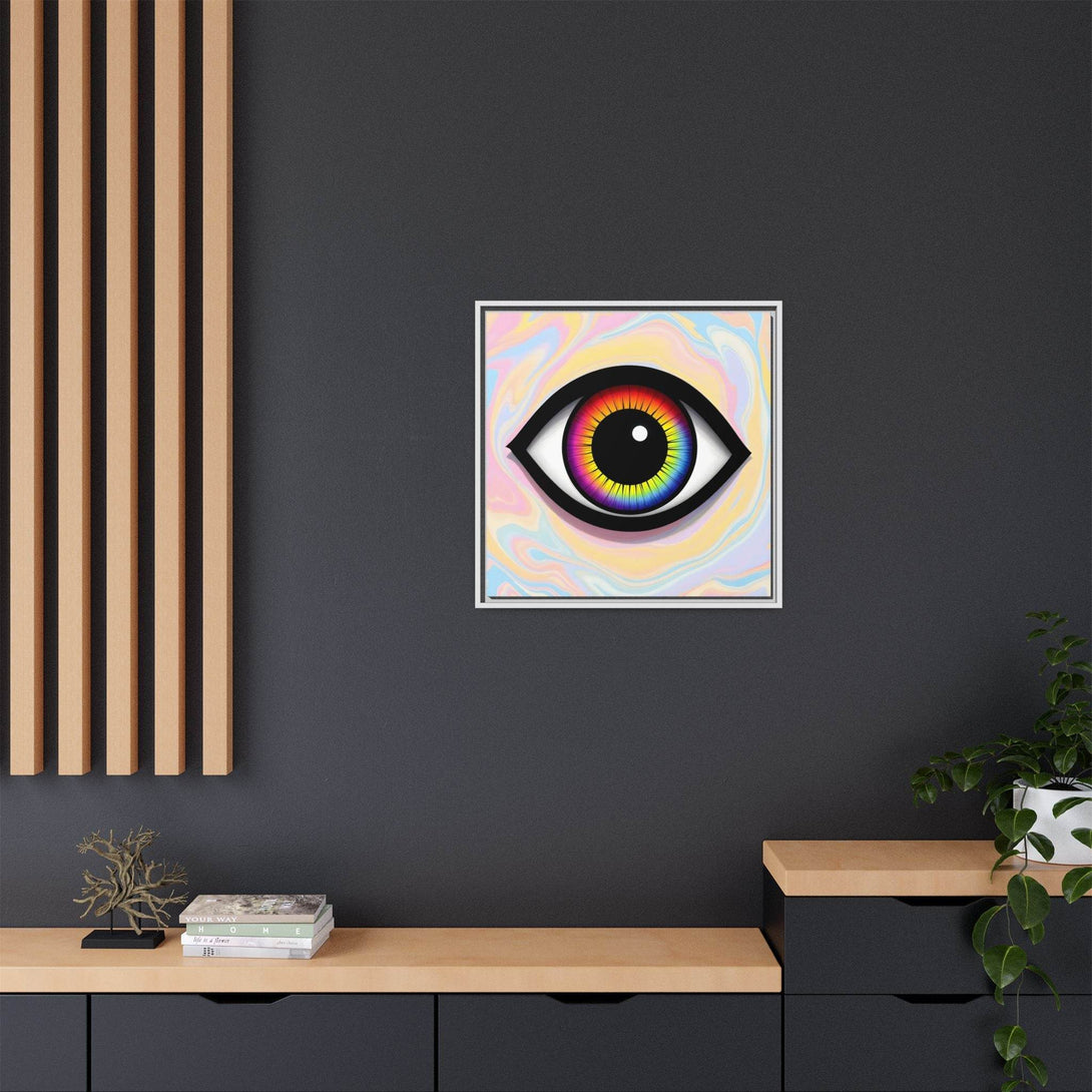PsEyeFlow #25 - Chromatic Horizon. (Matte Canvas, Framed (Multi-color)) - Highdellic