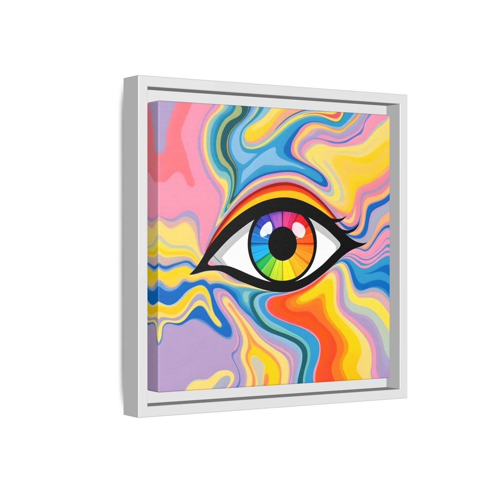 PsEyeFlow #27 - Spectrum Drift. (Matte Canvas, Framed (Multi-color)) - Highdellic