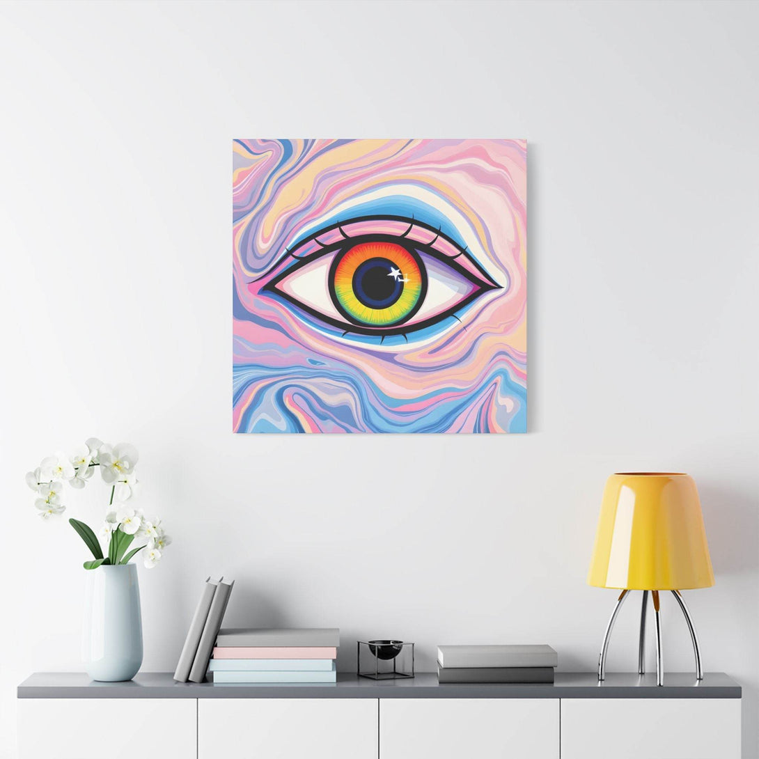 PsEyeFlow #9 - Celestial Stare. (Satin Canvas, Stretched) - Highdellic