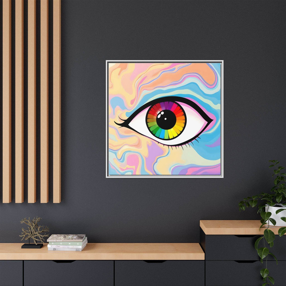 PsEyeFlow #1 – Prism Vision. (Matte Canvas, Framed, Multi-color) - Highdellic