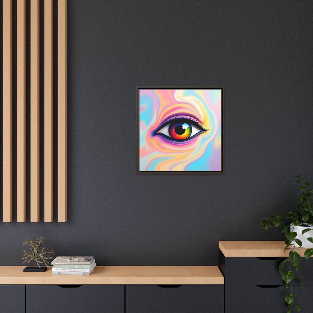 PsEyeFlow #34 – Veil of Visions on Framed Matte Canvas (multi colour) - Highdellic