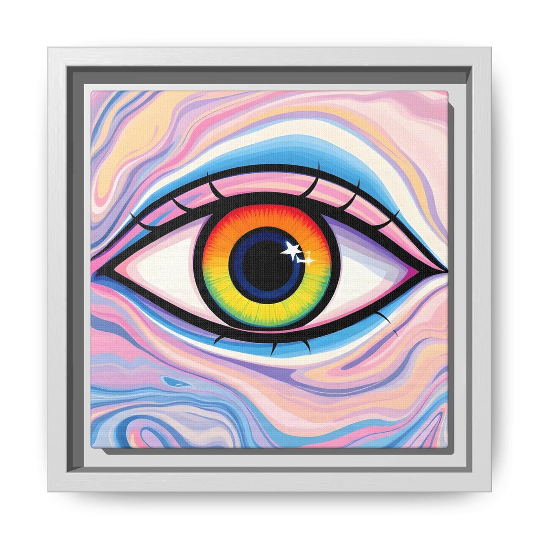 PsEyeFlow #9 - Celestial Stare. ( Colorful Framed Matte Canvas Decor ) - Highdellic