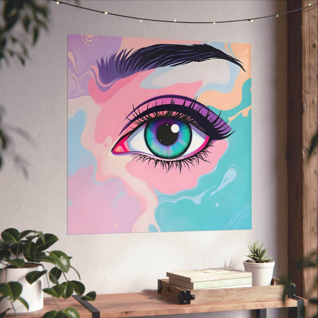 PsEyeFlow #2 – Lucid Gaze on Square Fine Art Poster - Highdellic