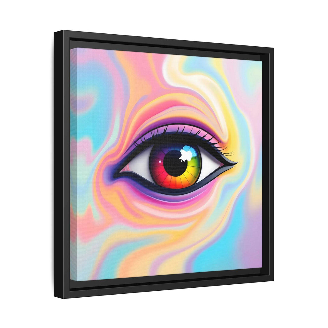 PsEyeFlow #34 – Veil of Visions on Framed Matte Canvas (multi colour) - Highdellic